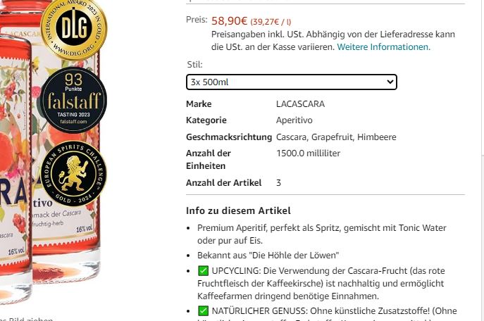 LACASCARA: Dreifach Genuss mit preisgekröntem Aperitif aus "Die Höhle der Löwen"